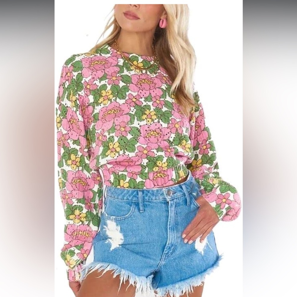Show Me Your Mumu Floral Sweater